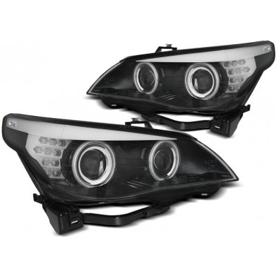 TUNING-TEC, Přední světla, BMW 5 E60/E61, 2003-2007, ANGEL EYES CCFL BLACK LED INDIC.