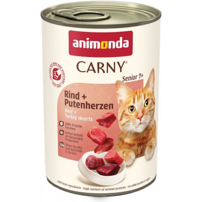 animonda Carny Senior Hovězí maso a krůtí srdce 24 x 400 g – Hledejceny.cz