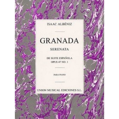 Issac Albeniz Granada Serenata No.1 Suite Espanola Op.47 noty na sólo klavír