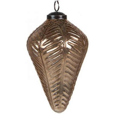 Clayre & Eef Bronzová skleněná vánoční ozdoba šiška M - Ø 7*10 cm – Hledejceny.cz