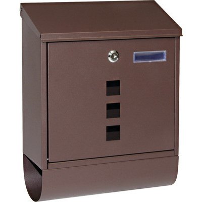 Poštovní schránka BK.203.HM ocelová s okénky, 305 x 390 x 115 mm, hnědá matná – Hledejceny.cz