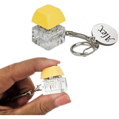 Přívěsek na klíče Tlačítko Klávesnice Stress Relief Fidget na klíče žlutý AE 1111128 – Sleviste.cz