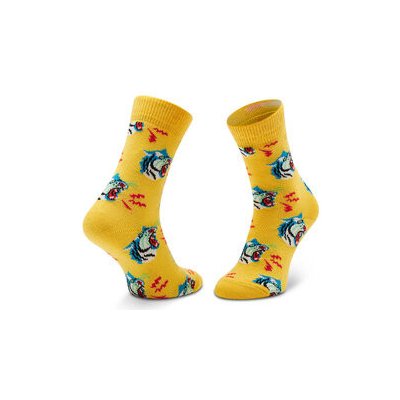 Happy Socks Vysoké dětské ponožky KTIG01-2200 Žlutá – Zboží Mobilmania