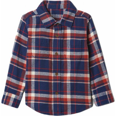 GAP Baby flanelová košile tmavě modrá – Zboží Dáma