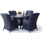 ROJAPLAST zahradní ratanová souprava REGINA antracit – Sleviste.cz
