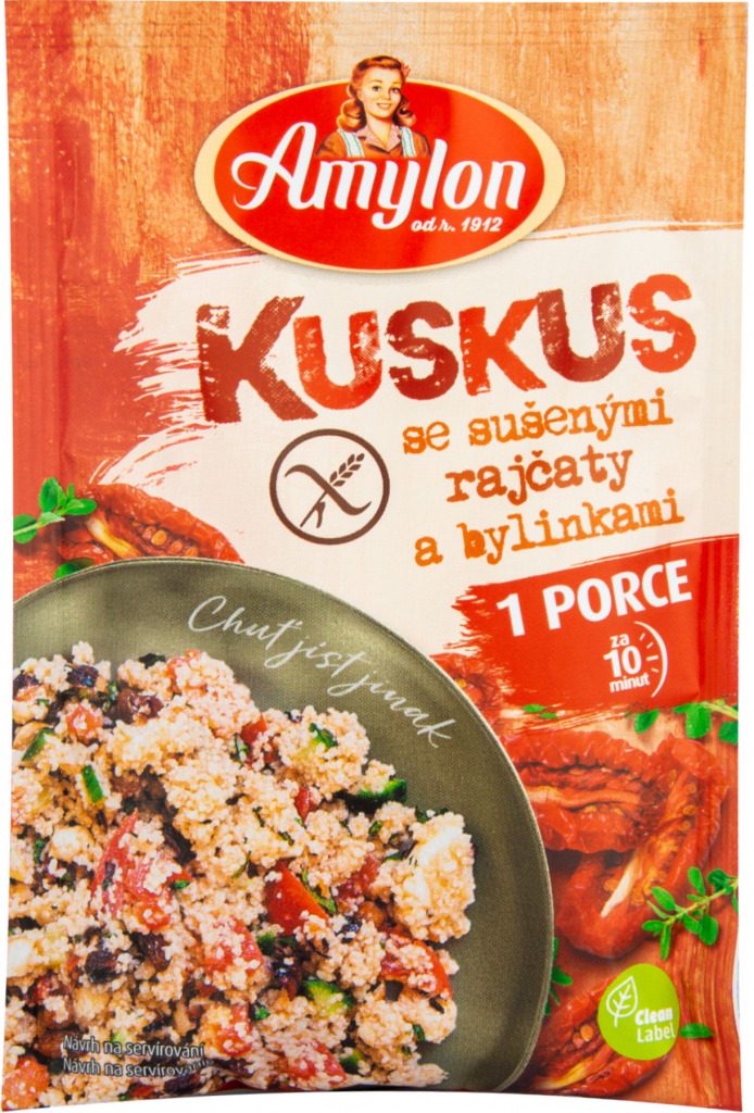 Amylon Kuskus se sušenými rajčaty a bylinkami instantní 60 g od 32 Kč -  Heureka.cz