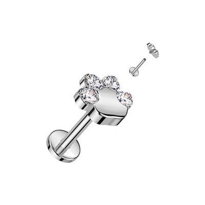 Šperky4U piercing do brady tlapka TITAN TIT1248-1208 – Zboží Dáma