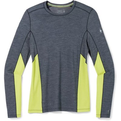 Smartwool merino SPORT LONG SLEEVE 1/4 ZIP charcoal heather Dark citron šedozelené – Hledejceny.cz