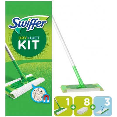 Swiffer Sweeper Startovací sada s 1 nástavcem, 8 utěrkami a 3 čistícími ubrousky – Zboží Dáma
