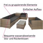 tectake 403725 zahradní ratanový nábytek pisa, varianta 2 přírodní – Zboží Dáma