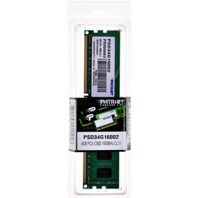 Patriot Signature Line DDR3 4GB 1600MHz CL9 PSD34G16002 – Zboží Mobilmania
