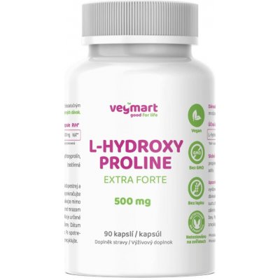 Vegmart L-hydroxyprolin Extra Forte 500 mg 90 kapslí – Hledejceny.cz