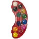 Kores Vodové barvy Akuarellos 12 barev / průměr 30 mm + štětec 31449 – Zboží Dáma