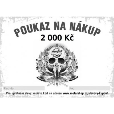 poukaz dárkový elektronický na 2000 Kč