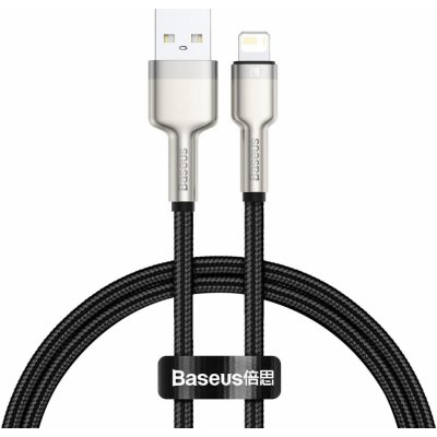 USB kabel pro Lightning Baseus Cafule, 2,4A, 0,25 m (černý) – Zboží Mobilmania