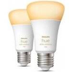 Philips LED žárovka E27 Hue 2ks 8W 75W White Ambiance 2200-6500K stmívatelná – Zboží Mobilmania