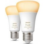 Philips LED žárovka E27 Hue 2ks 8W 75W White Ambiance 2200-6500K stmívatelná – Sleviste.cz