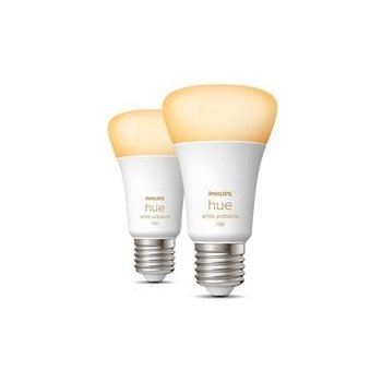 Philips LED žárovka E27 Hue 2ks 8W 75W White Ambiance 2200-6500K stmívatelná