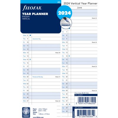 Filofax Plánovací Kalendář 2024 A5 vertikál aj – Zboží Mobilmania