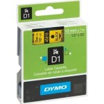 Dymo 45018 černý tisk/žlutý podklad, 7m, 12mm – Hledejceny.cz