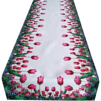 Mybesthome Vzorovaný ubrus běhoun Tulipány III. 40x140 cm – Zboží Mobilmania