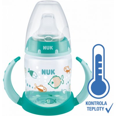 Nuk First Choice lahev na účení s kontrolou teploty zelená 150 ml – Zbozi.Blesk.cz