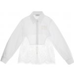 Pinko Up košile s dlouhým rukávem a krajkou bílá – Zbozi.Blesk.cz