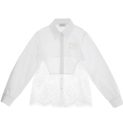 Pinko Up košile s dlouhým rukávem a krajkou bílá – Zbozi.Blesk.cz