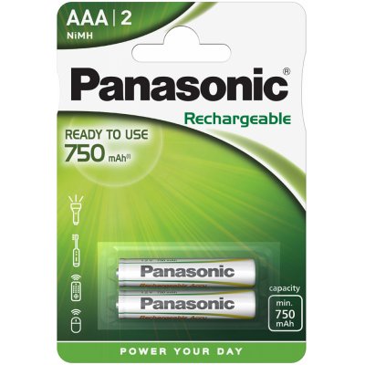 Panasonic Ready to Use AAA 750 2ks HHR-4MVE/2BC – Zboží Mobilmania