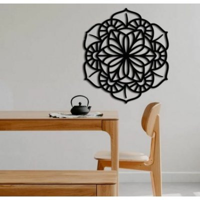 Dřevěná mandala na zeď GEOMETRIA - 55x55 cm – Zboží Dáma