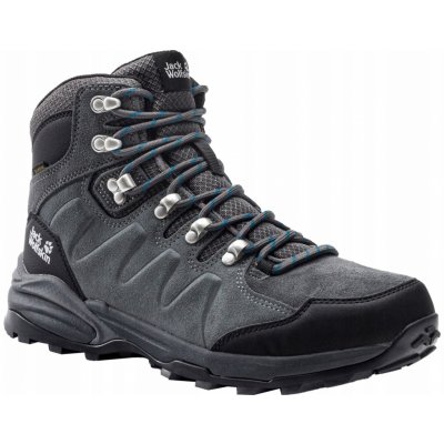 Jack Wolfskin Pánské outdoorové boty Refugio Texapore Mid Grey Black – Zboží Mobilmania