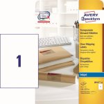 Avery Zweckform Adresní etikety QuickPEEL 25 listů A4 transparentní 210 x 297 mm pro inkoust J8567-25 – Zboží Mobilmania