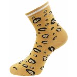 Biju dámské ponožky s leopardím potiskem NPC3625 9001478-2 9001478G žluté – Zboží Mobilmania