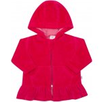 New baby semišková mikinka s kapucí tmavě růžová – Sleviste.cz