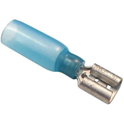 Izolovaný konektor faston 6,3 mm samice se smršťovací bužírkou - modrá 10kusů – Zboží Mobilmania