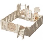 EMP ohrádka s houpačkou, basketbalovým košem a skluzavkou 190 x 196 cm béžová – Zboží Dáma