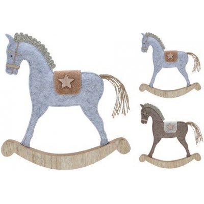 Koopman International b.v. Dekorace houpací koník stojící 30 cm /1ks – Hledejceny.cz
