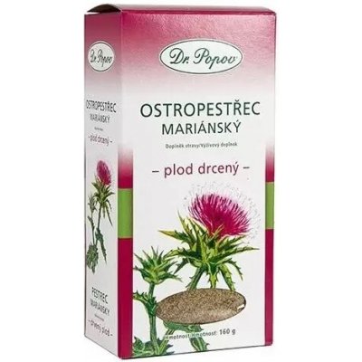Dr. Popov Ostropestřec mariánský plod drcený 160 g – Hledejceny.cz