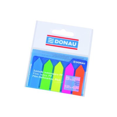 DONAU Záložky samolepicí plastové-tvar šipka,12 x 45 mm, mix neon. barev, [125 ks] – Hledejceny.cz