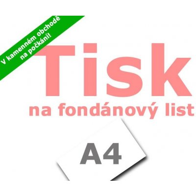 Tisk na fondánový list A4 Apolo77