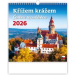 Helma nástěnný Křížem krážem Českou republikou 30 × 30 cm 2026 – Hledejceny.cz