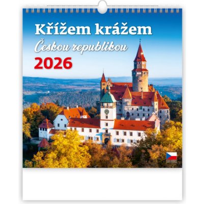 Helma nástěnný Křížem krážem Českou republikou 30 × 30 cm 2026 – Hledejceny.cz
