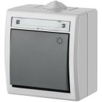 Famatel 19079 ATLAS IP55 Tlačítko symbol "světlo" č.1/0 šedé – Zboží Mobilmania