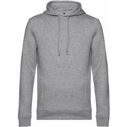 B&C Collection s kapucí Inspire Hooded světle šedý melír