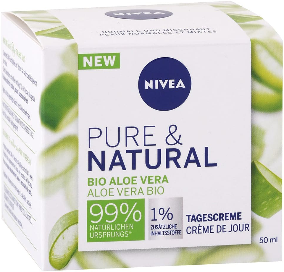 Nivea Aloe Vera Pure&Natural denní krém 50 ml od 359 Kč - Heureka.cz