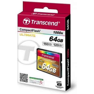 Transcend CompactFlash 64 GB TS64GCF1000 – Zbozi.Blesk.cz