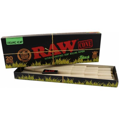 RAW dutinky black organics cones king size 20 ks – Hledejceny.cz