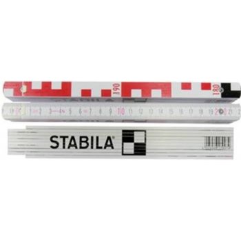 STABILA 17927 Metr skládací 2m dřevěný Serie 400 typ 1407 GEO červeno - bílý