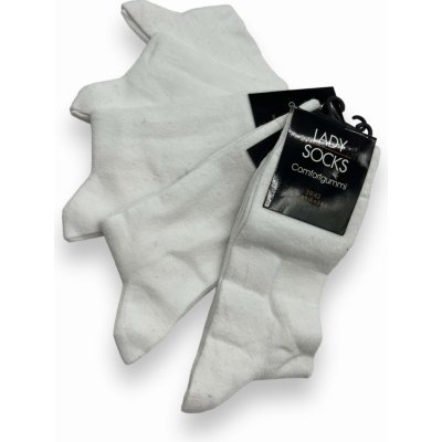 Dámské vysoké ponožky 5x párů bílé barvy Bílá