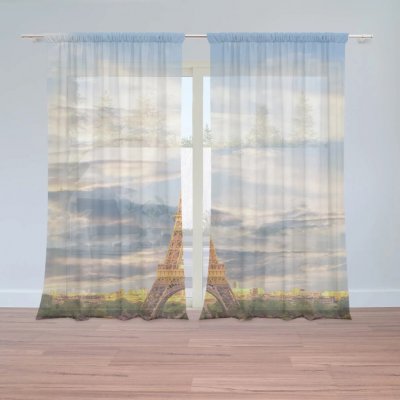 Sablio Záclony Eiffel Tower 3: 2ks 150x250cm – Hledejceny.cz